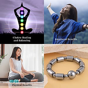 Doorbuster Terahertz 143.00 ctw Beaded and Barrel Stretch Bracelet