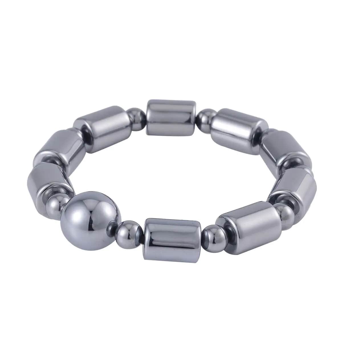 Terahertz 143.45 ctw Beaded Stretch Bracelet, Barrel Bead Bracelet, Terahertz Bracelet, Beads Bracelet image number 4