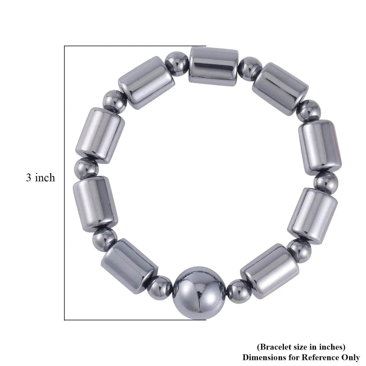 Terahertz 143.45 ctw Beaded Stretch Bracelet, Barrel Bead Bracelet, Terahertz Bracelet, Beads Bracelet image number 6