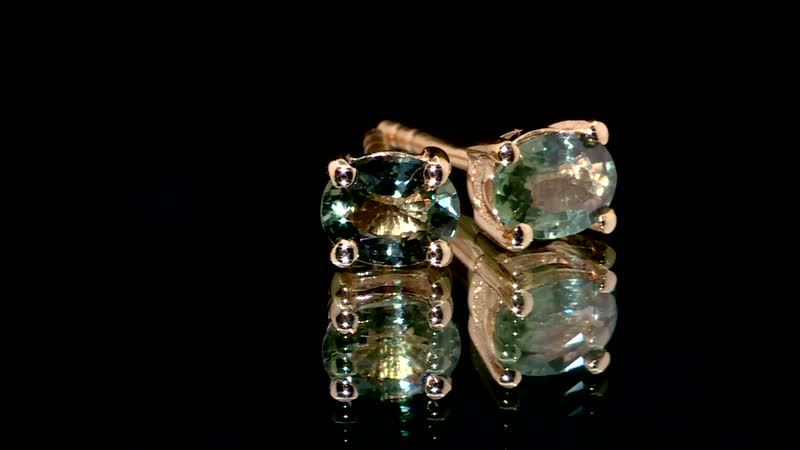 AAA Australian Sapphire Stud Earrings in Vermeil Yellow Gold Over Sterling Silver 0.90 ctw