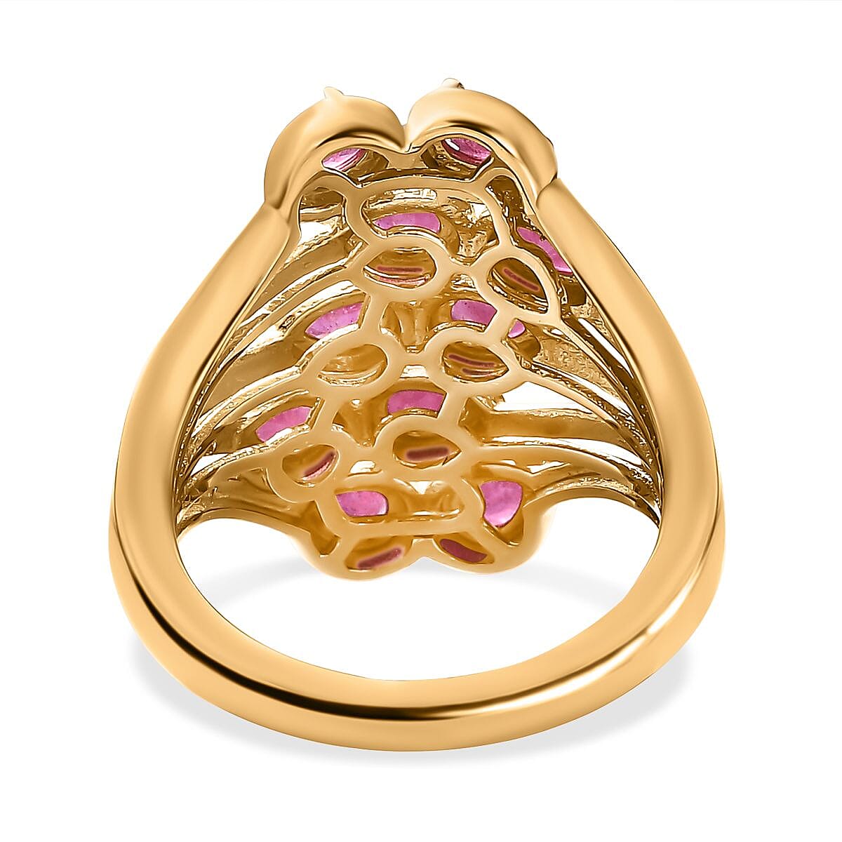 Niassa Ruby (FF) 2.30 ctw Ring in 14K YG Over Sterling Silver 2.30 ctw (Size 5.5)