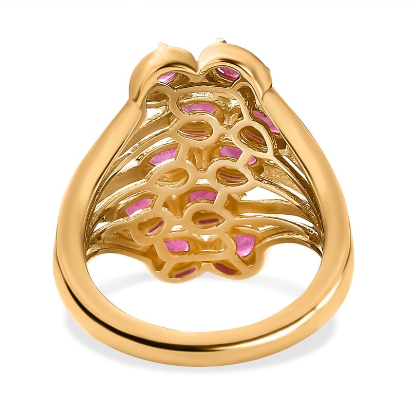 Niassa Ruby (FF) 2.30 ctw Ring in 14K YG Over Sterling Silver 2.30 ctw (Size 5.5)
