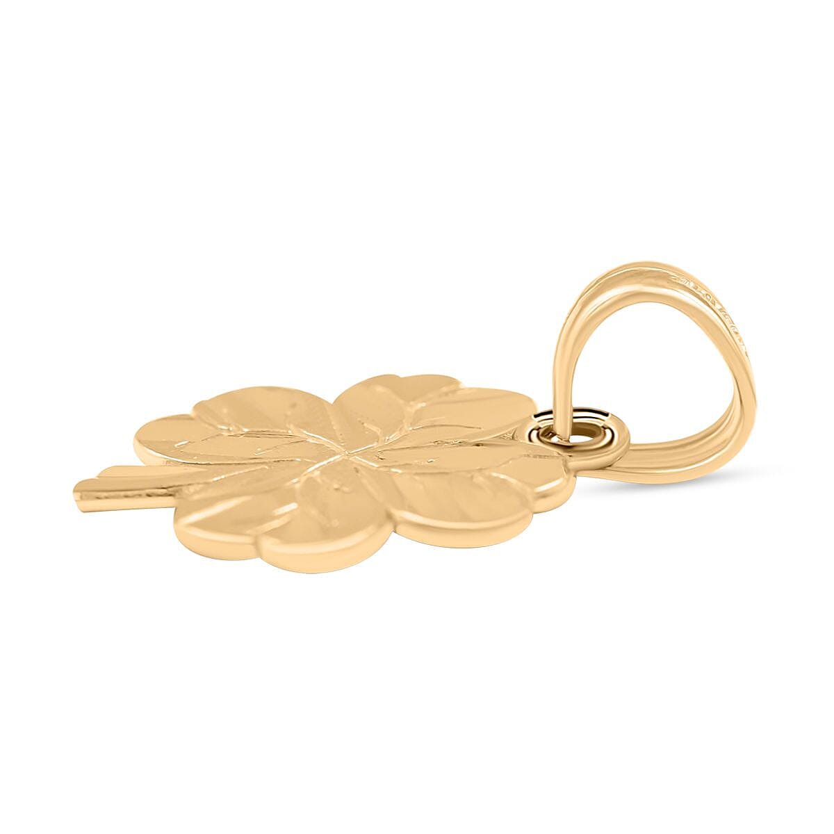 10K Yellow Gold 10.65 x 14.55mm Clover Pendant image number 2