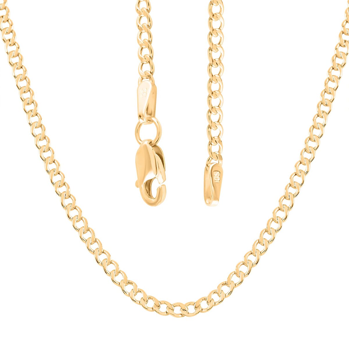 14K Yellow Gold 2mm Cuban Chain Necklace 18 Inches 1.70 Grams image number 2