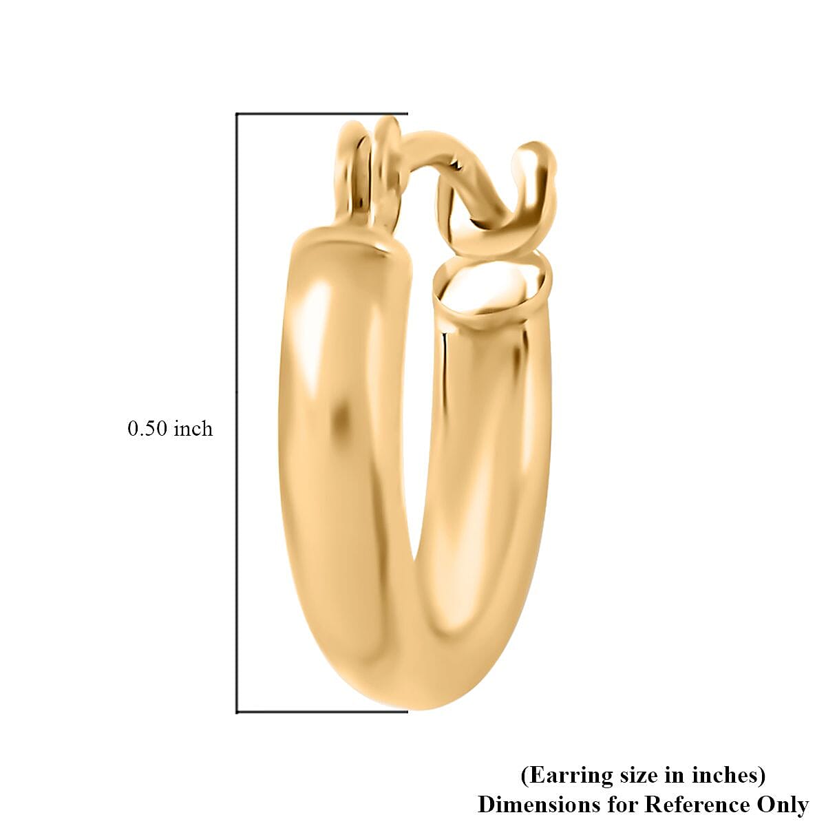 14K Yellow Gold 2x10mm Hoop Earrings