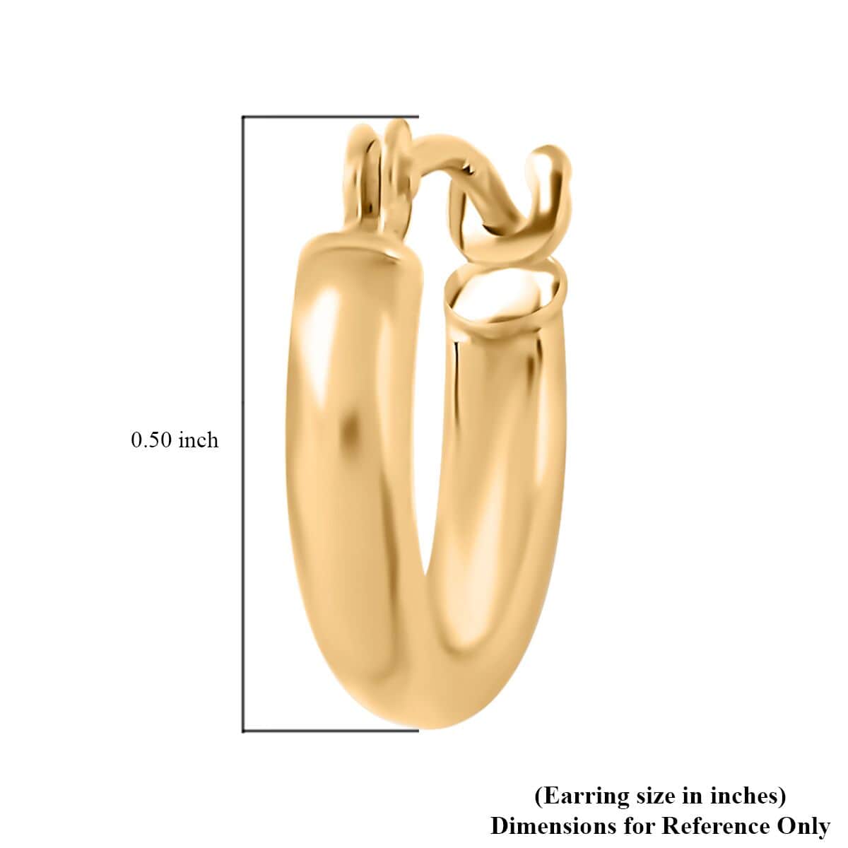 14K Yellow Gold 2x10mm Hoop Earrings image number 3