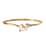 South Sea Golden Pearl and White Zircon Bangle Bracelet in Vermeil Yellow Gold Over Sterling Silver (7.25 In) 0.25 ctw