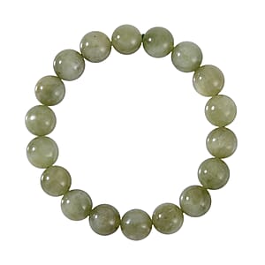 Green Kunzite Beaded Stretch Bracelet 201.15 ctw