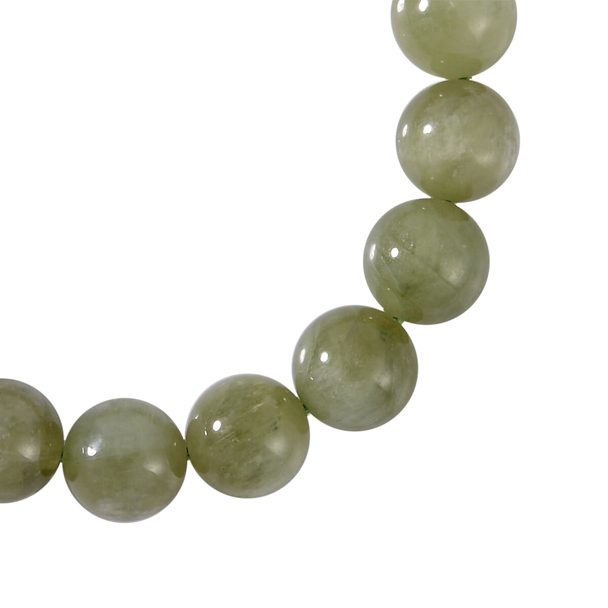 Green Kunzite Beaded Stretch Bracelet 201.15 ctw image number 3
