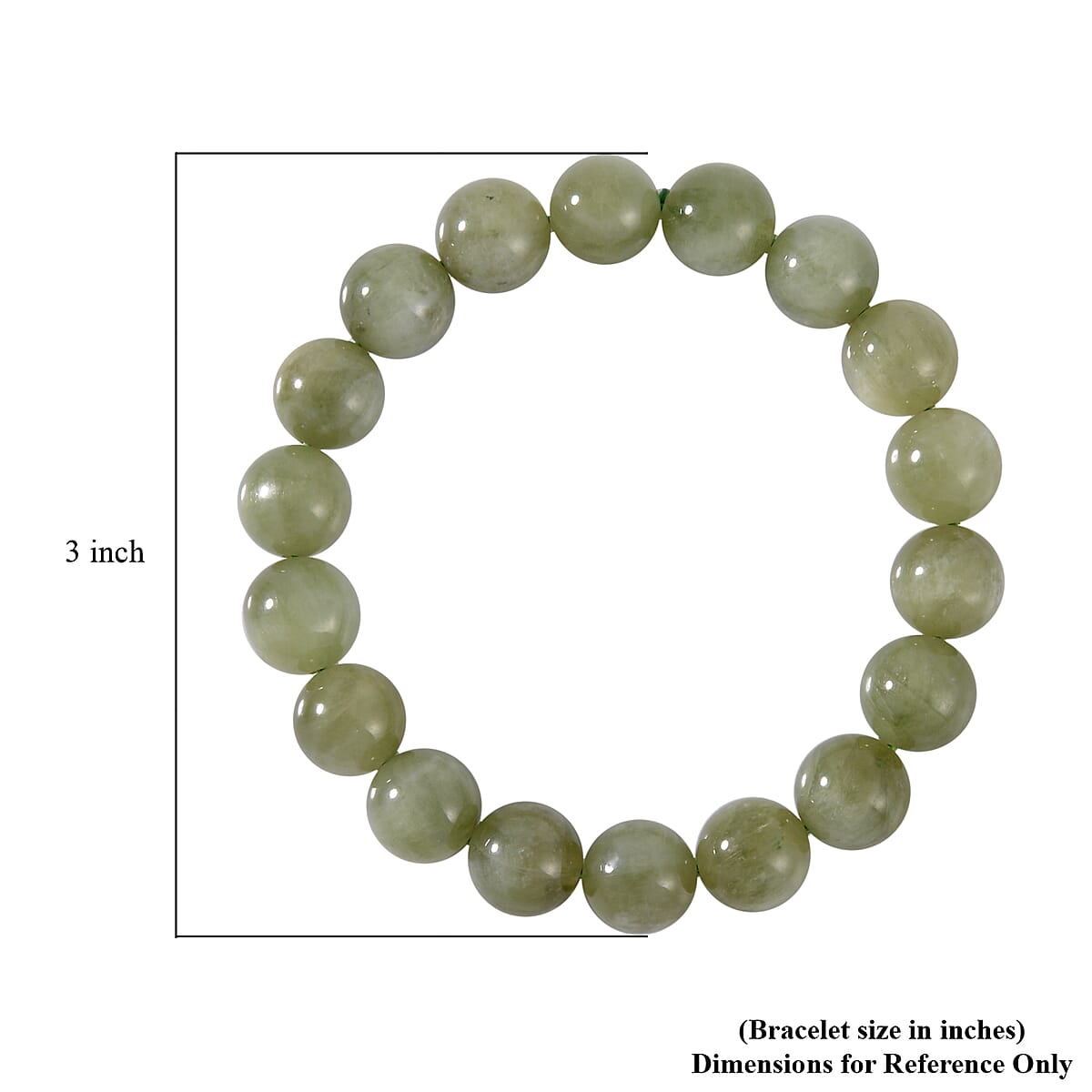 Green Kunzite Beaded Stretch Bracelet 201.15 ctw image number 4