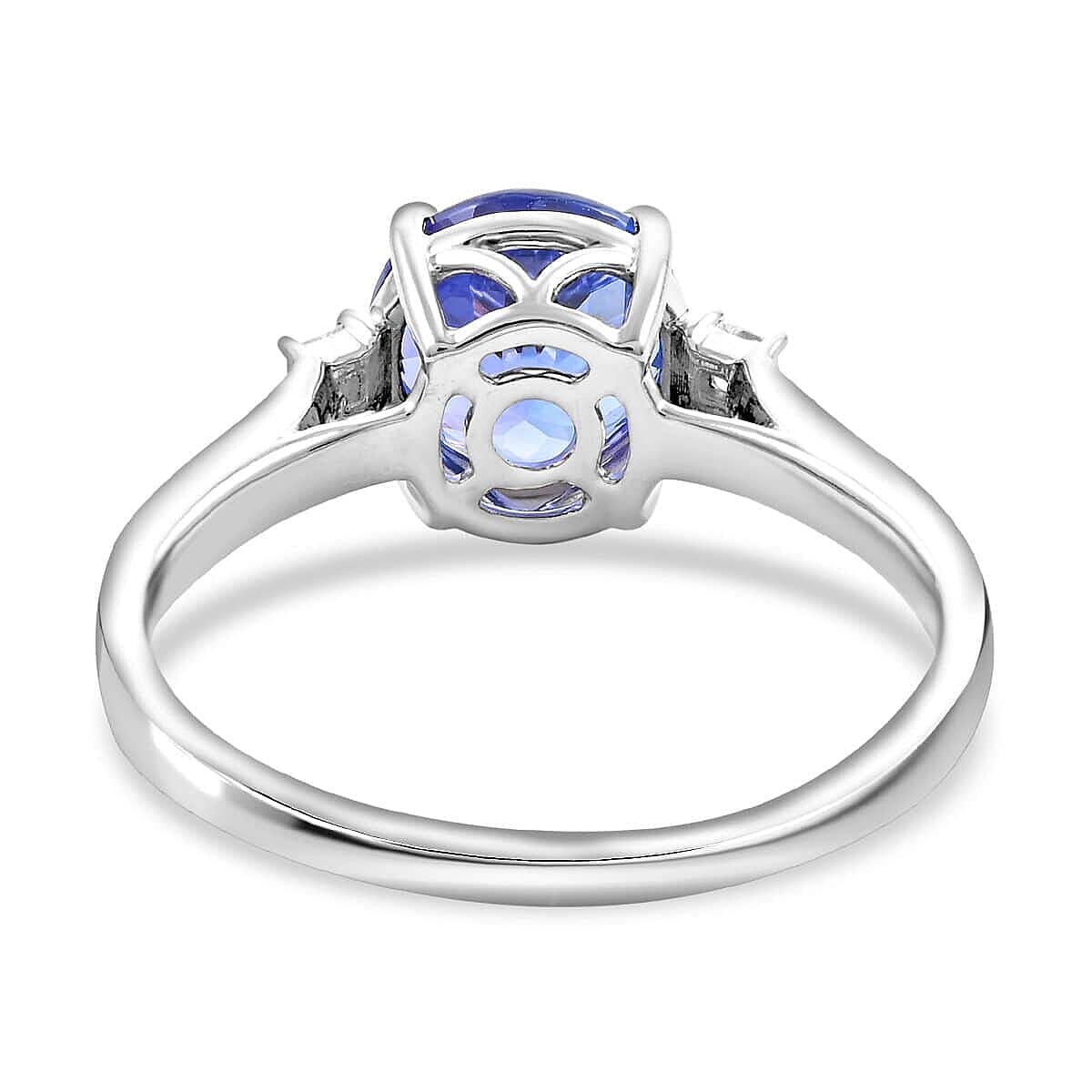 Rhapsody 950 Platinum AAAA Tanzanite and E-F VS Diamond Ring (Size 10.0) 6.90 Grams 5.75 ctw