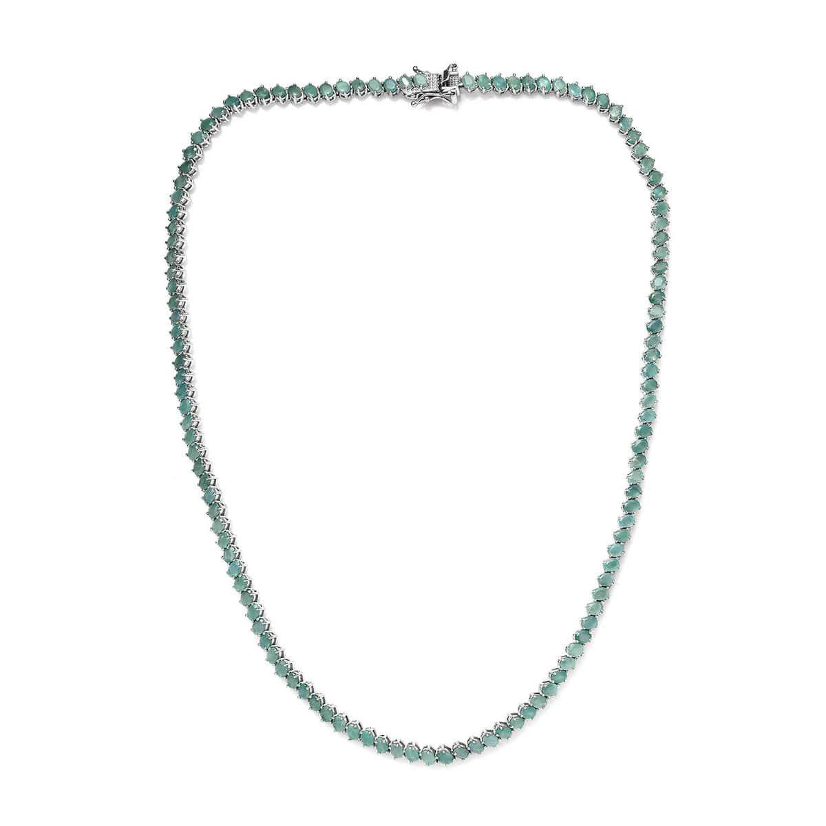 Grandidierite Tennis Necklace 18 Inches in Platinum Over Sterling Silver 22.25 ctw image number 0