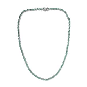 Grandidierite Tennis Necklace 18 Inches in Platinum Over Sterling Silver 22.25 ctw