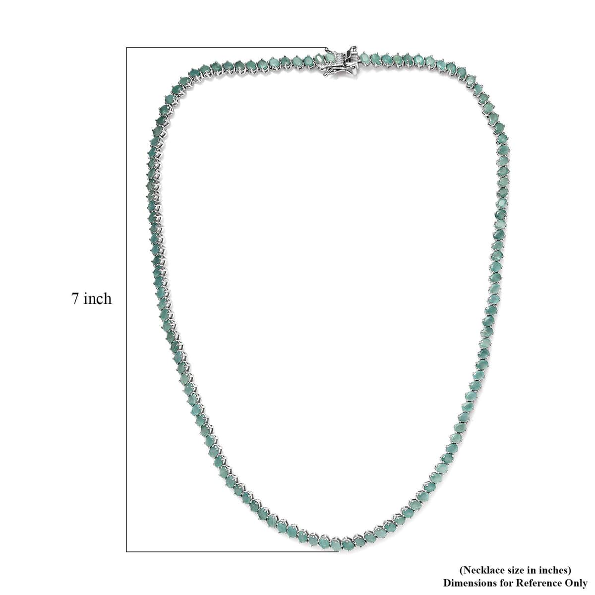 Grandidierite Tennis Necklace 18 Inches in Platinum Over Sterling Silver 22.25 ctw image number 5