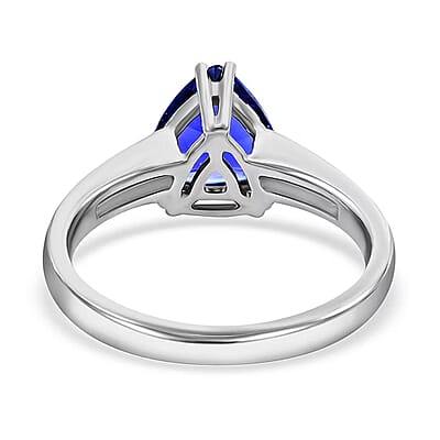 Certified and Appraised Rhapsody 950 Platinum AAAA Tanzanite and E-F VS Diamond Ring (Size 7.0) 5.20 Grams 2.10 ctw (Del. in 10-15 Days) 