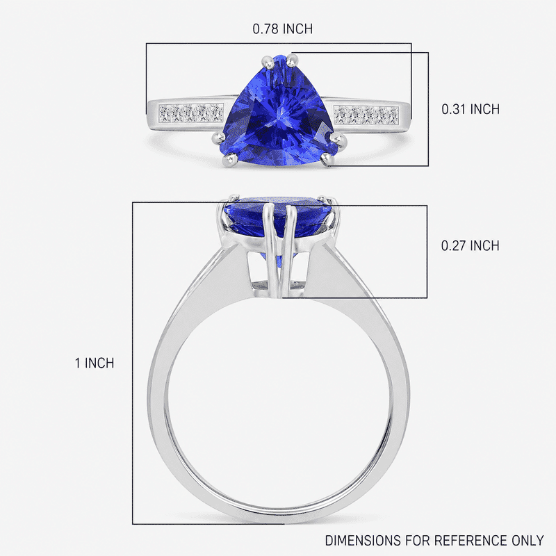 Certified and Appraised Rhapsody 950 Platinum AAAA Tanzanite and E-F VS Diamond Ring (Size 7.0) 5.20 Grams 2.10 ctw (Del. in 10-15 Days) 