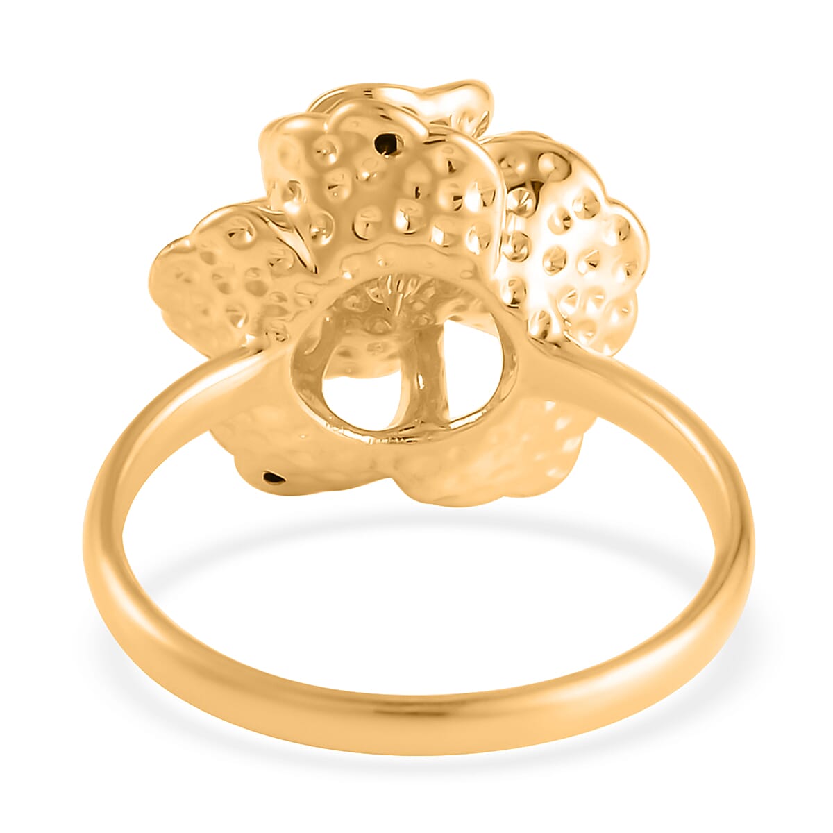 24K Yellow Gold Electroform Floral Ring (Size 10.0) 2 Grams image number 4