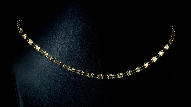 24K Yellow Gold Link Chain Necklace 20 Inches 3.15 Grams