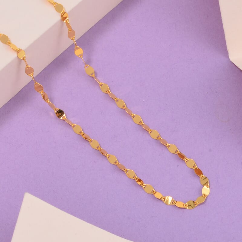 24K Yellow Gold Link Chain Necklace 20 Inches 3.15 Grams