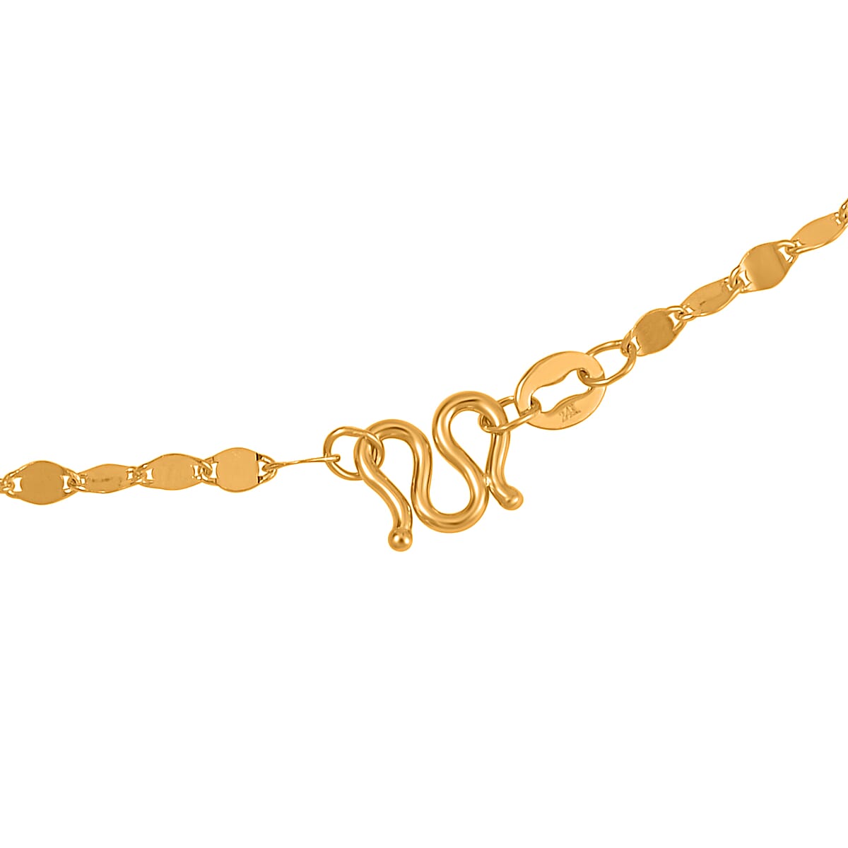 24K Yellow Gold Link Chain Necklace 20 Inches 3.15 Grams image number 3