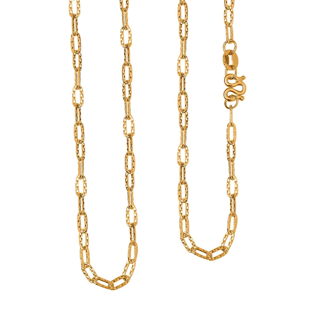24K Yellow Gold Link Chain Necklace 18 Inches 5.75 Grams image number 0
