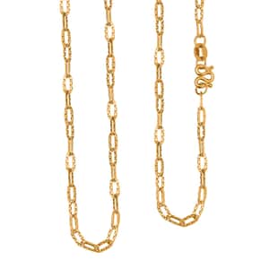 24K Yellow Gold Link Chain Necklace 18 Inches 5.75 Grams