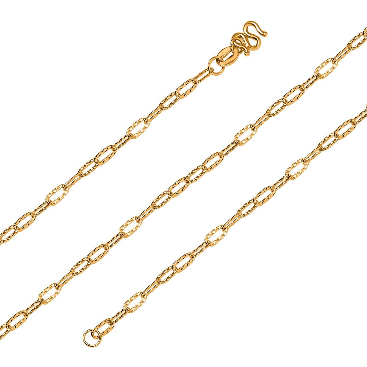 24K Yellow Gold Link Chain Necklace 18 Inches 5.75 Grams image number 2