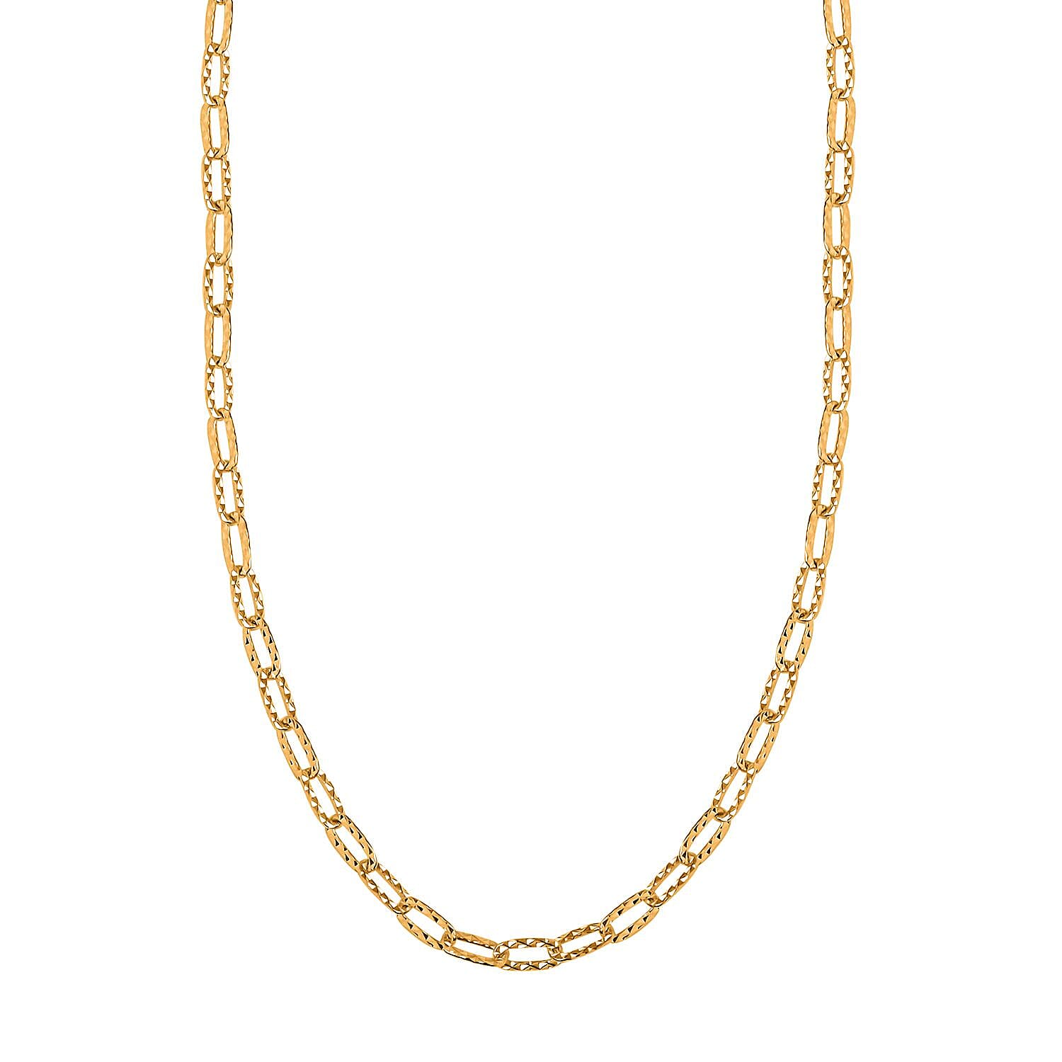 Link Chain Necklace in 24K Yellow Gold 5.75 Grams 18 Inches