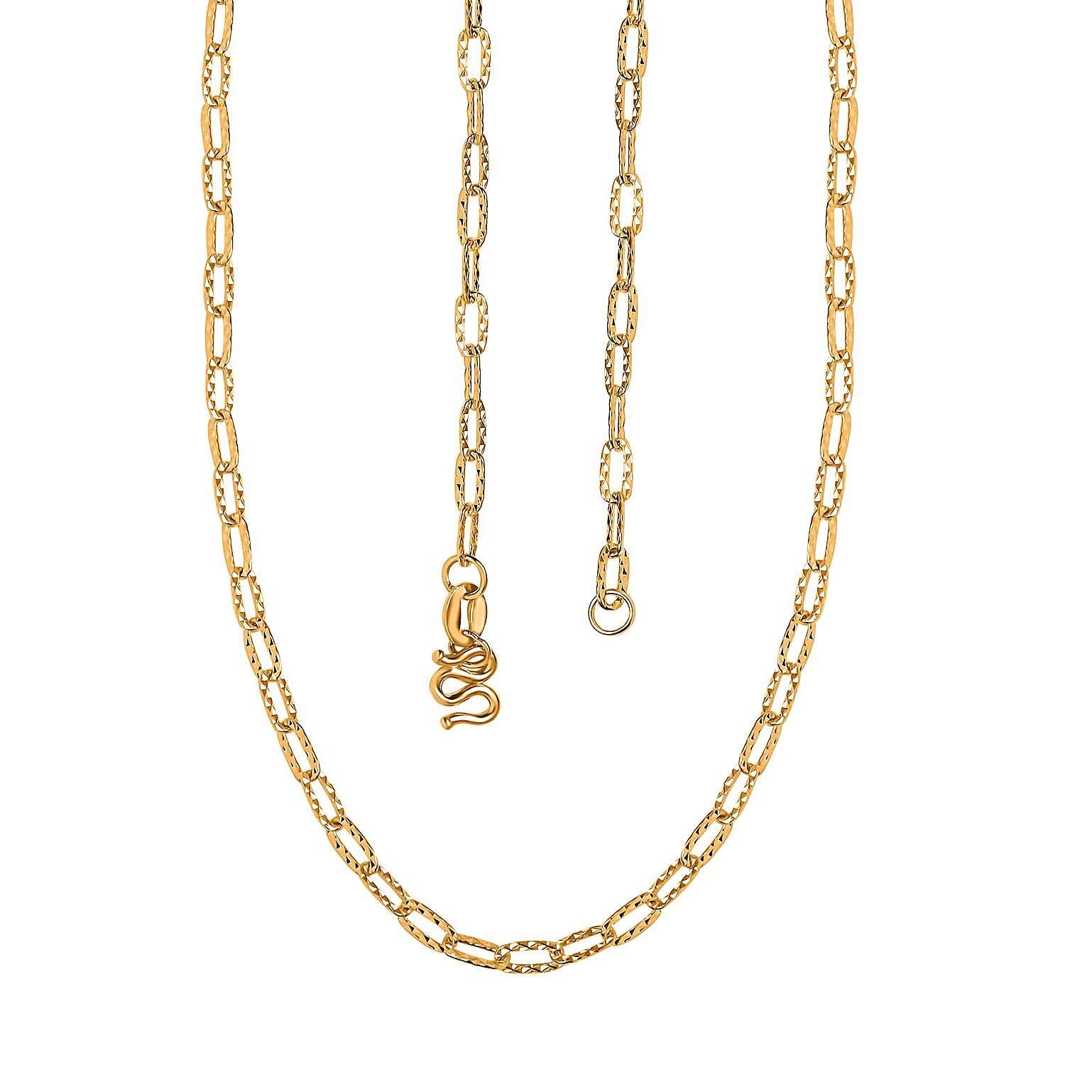 Link Chain Necklace in 24K Yellow Gold 5.75 Grams 18 Inches