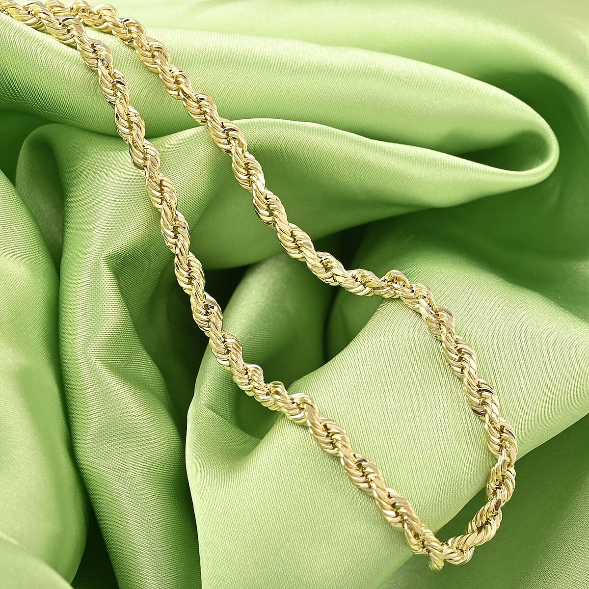 14K Yellow Gold 4mm Rope Chain Necklace 26 Inches 8.50 Grams image number 1