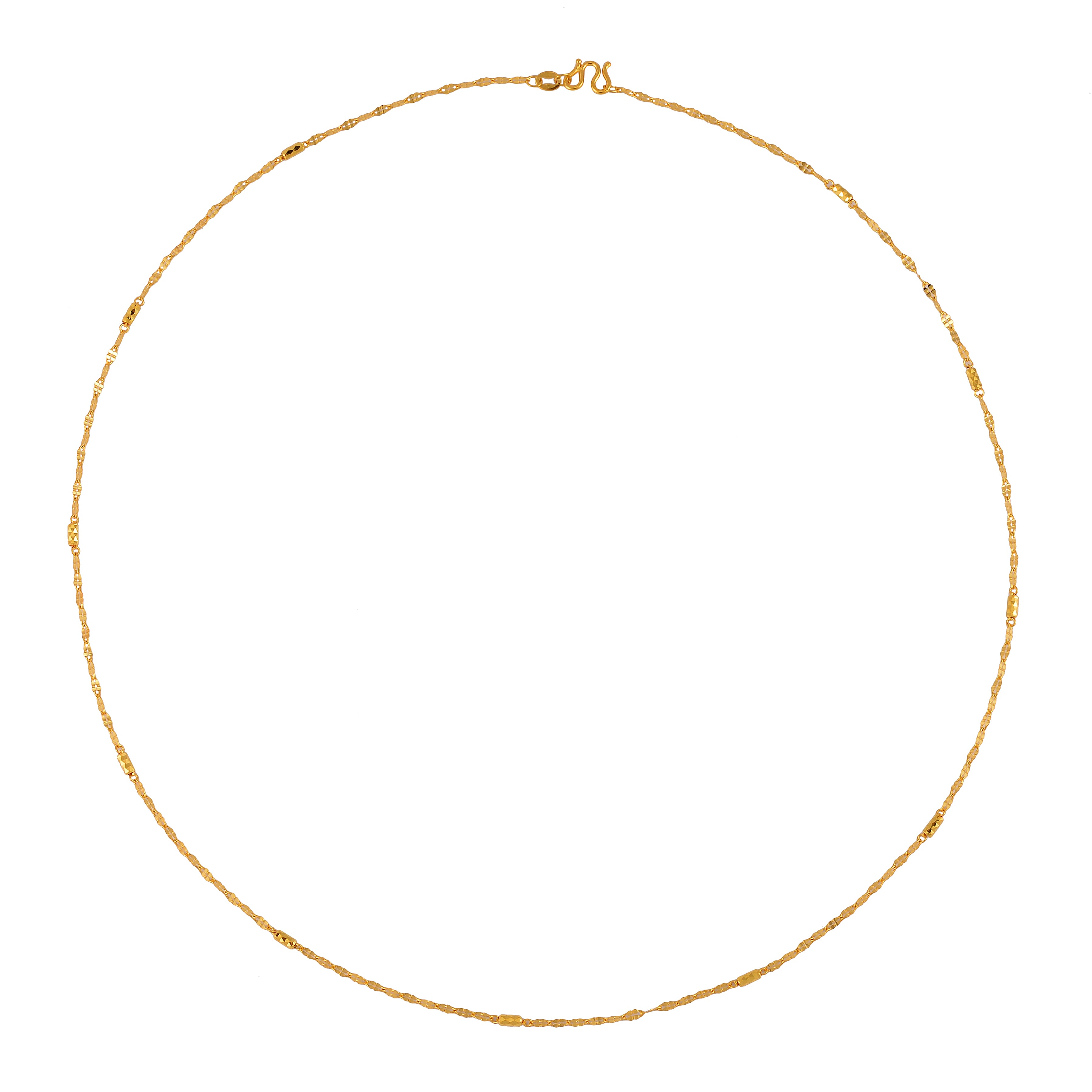 24K Yellow Gold Link Chain Necklace 20 Inches 3.35 Grams