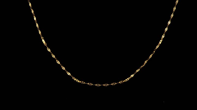 24K Yellow Gold Link Chain Necklace 20 Inches 3.35 Grams