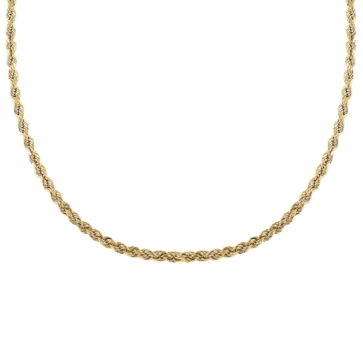 14K Yellow Gold 4mm Rope Chain Necklace 26 Inches 8.80 Grams image number 3