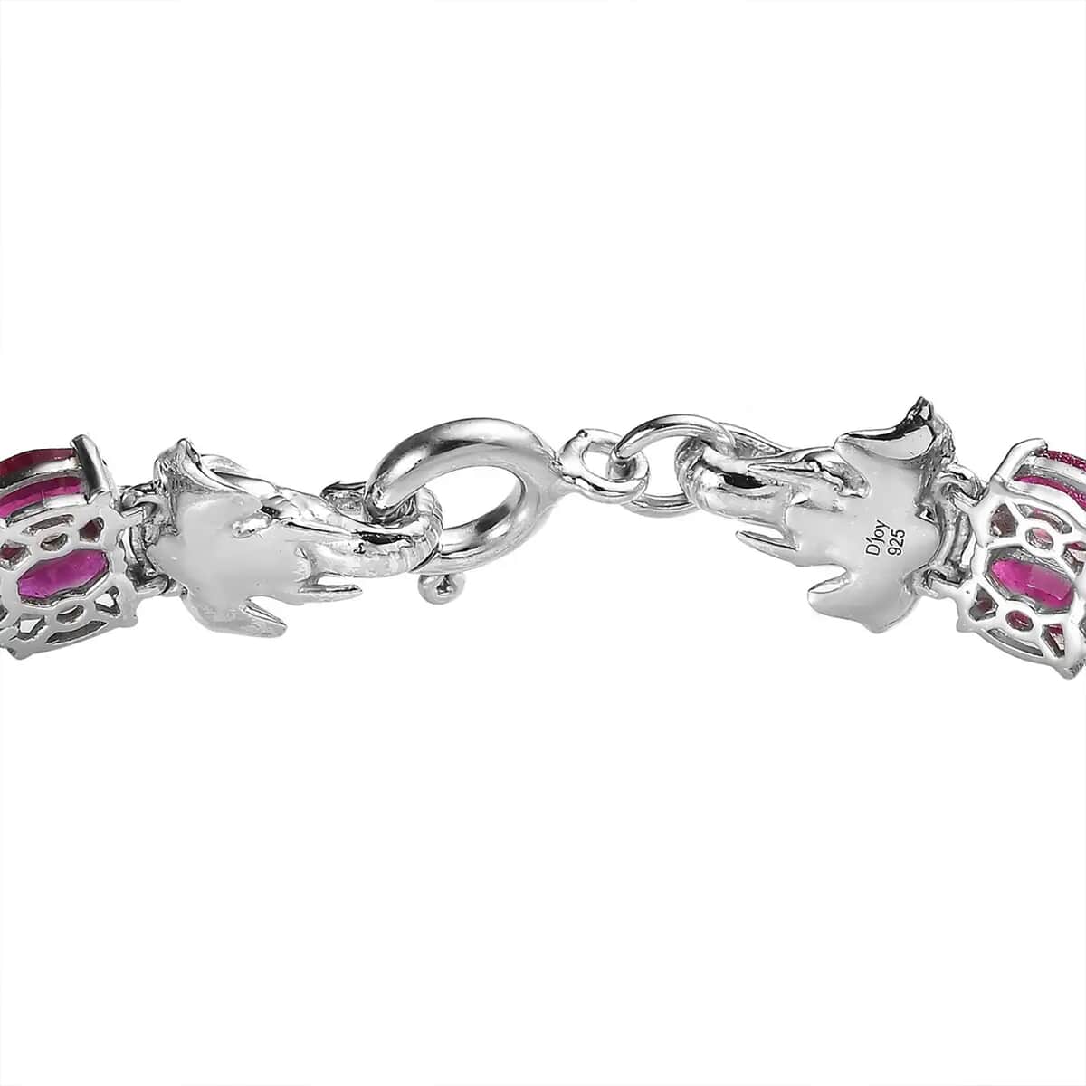 Niassa Ruby (FF) Double- Row Bracelet in Platinum Over Sterling Silver (7.25 In) 31.20 ctw Be the first to write a review image number 7