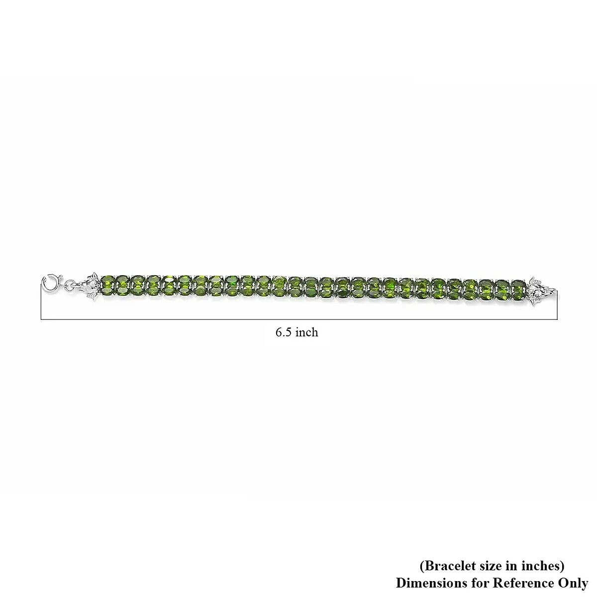 Chrome Diopside Double-Row Bracelet in Platinum Over Sterling Silver (6.50 In) 19.00 ctw image number 5
