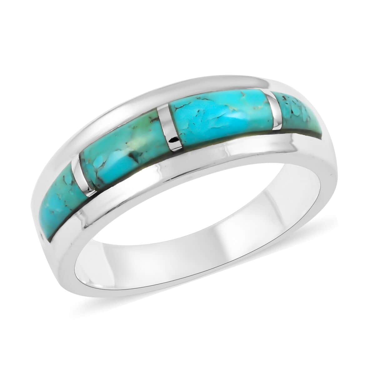 Santa Fe Style Kingman Turquoise Ring Sterling Silver Size hotsell 10