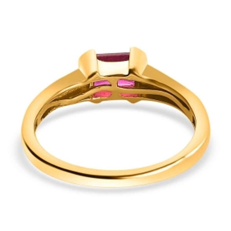 Niassa Ruby (FF) 0.95 ctw Ring in 14K YG Over Sterling Silver (Size 10.0)