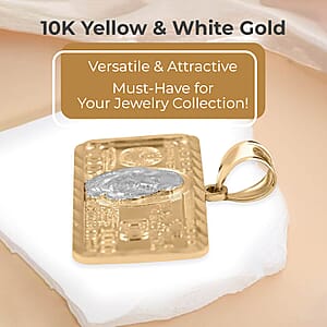 Doorbuster Made in America Dollar Pendant, 100 Dollar Bill Pendant, Dollar Pendant Gold, 10K Yellow and White Gold Pendant, Dual tone Gold Pendant 3.40 Grams