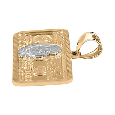 Made in America Dollar Pendant, 100 Dollar Bill Pendant, Dollar Pendant Gold, 10K Yellow and White Gold Pendant, Dual tone Gold Pendant 3.40 Grams