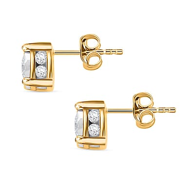 JCK Closeout 14K Yellow Gold Diamond (G SI2-I1) Earrings 1.50 ctw