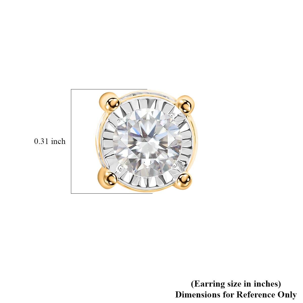 Memorial Day Doorbuster Deal 14K Yellow Gold Diamond (G SI2-I1) Earrings 1.50 ctw image number 4