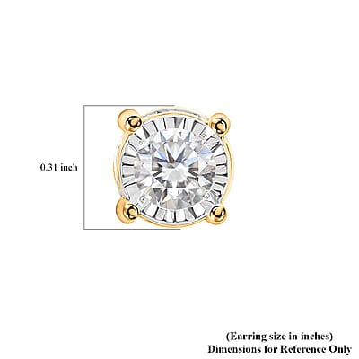 JCK Closeout 14K Yellow Gold Diamond (G SI2-I1) Earrings 1.50 ctw