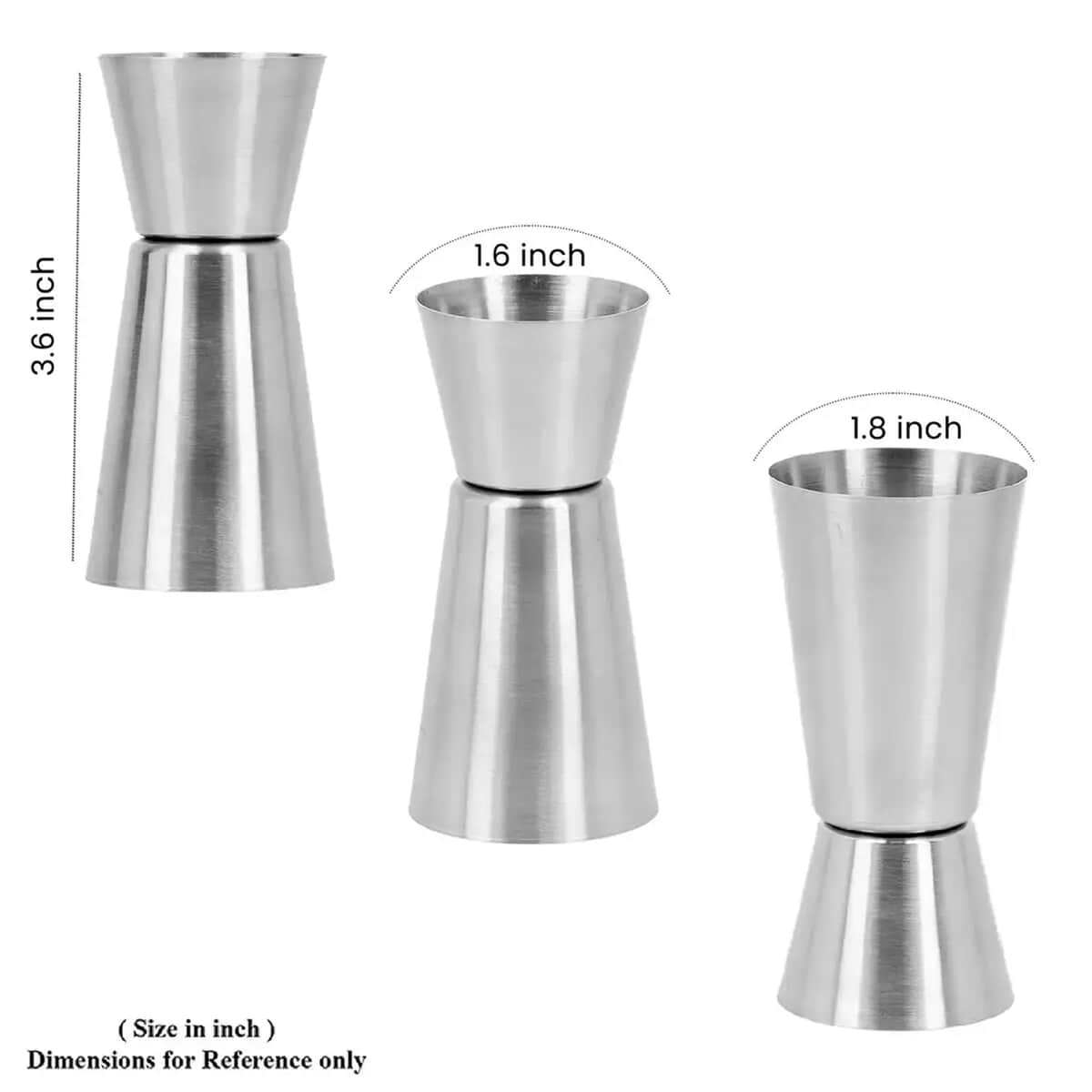 Set of 5 Stainless Steel Bar Set - Cocktail Shaker 500 ml, Ice Tong, Ice Bucket - 800 ml, Peg maker 30/60ml, Cocktail Spoon - Silver image number 6