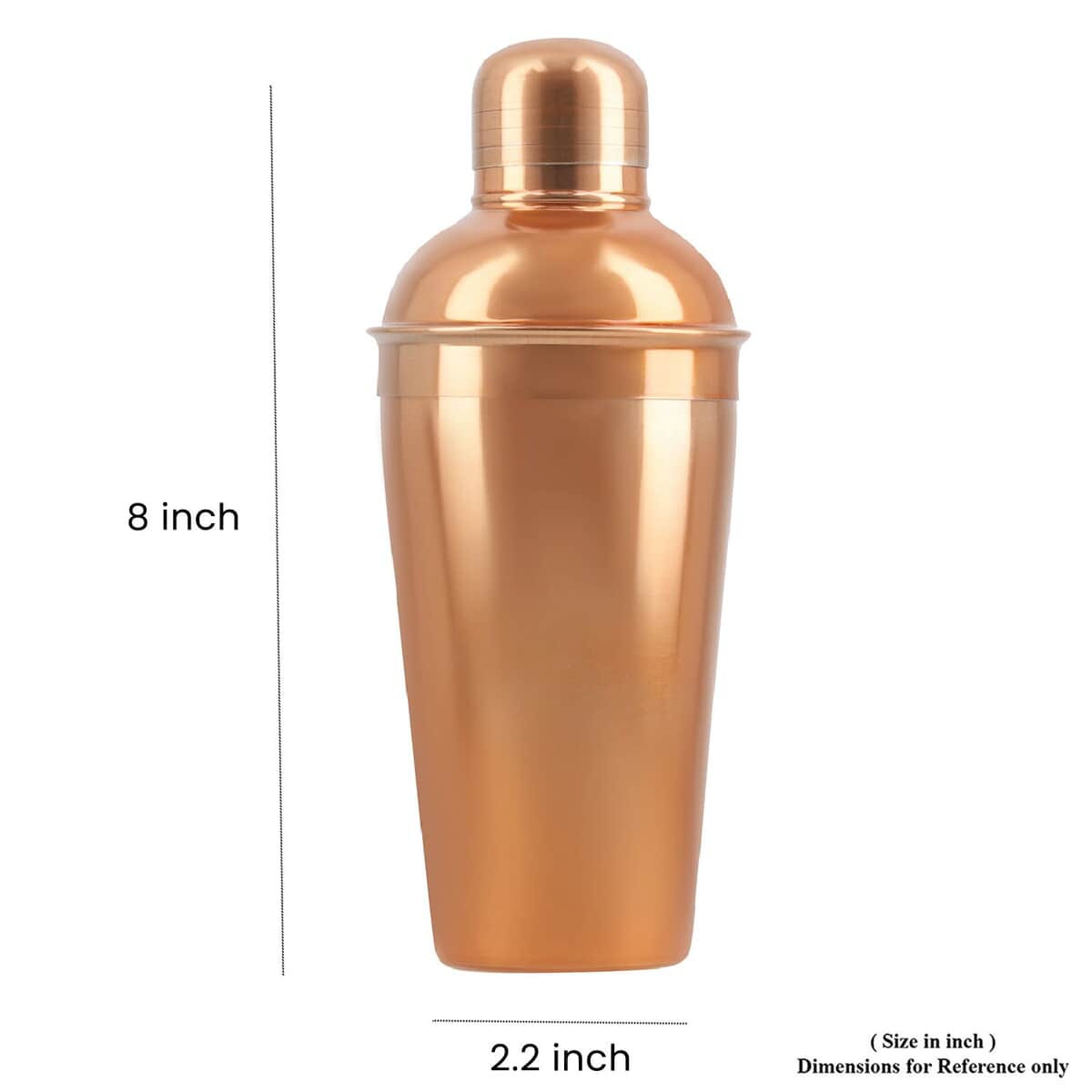 Buy Set of 5 Stainless Steel Bar Set - Cocktail Shaker 500 ml, Ice Tong, Ice  Bucket - 800 ml, Peg maker 30/60ml, Cocktail Spoon - Rosegold at ShopLC.