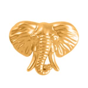 24K Yellow Gold Electroform Elephant Head Pendant 1.50 Grams