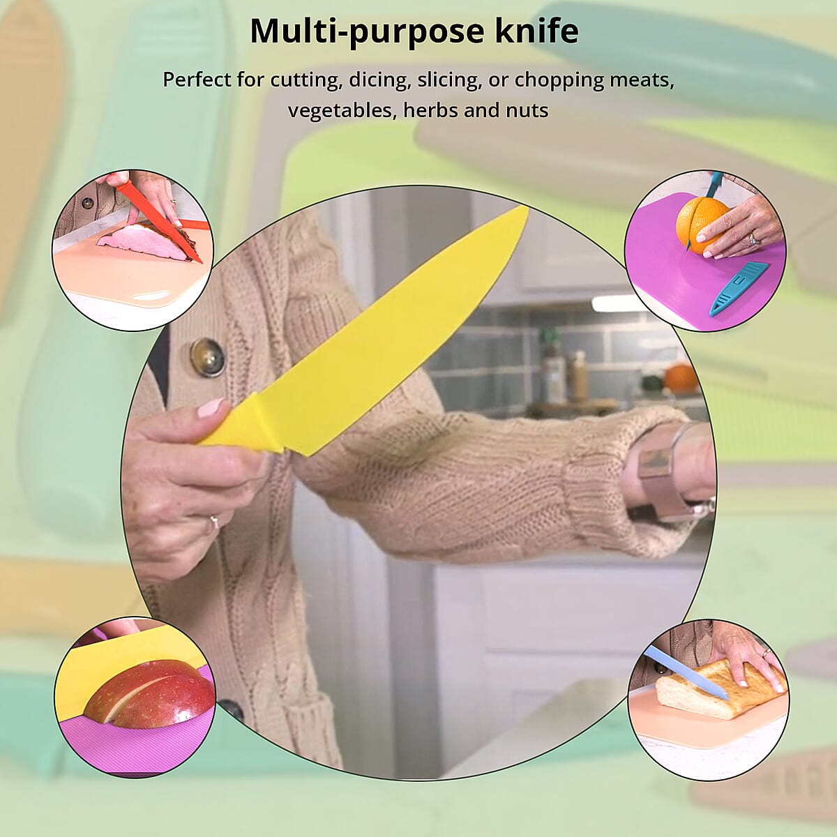 Buy 25pcs Polypropylene and Stainless Steel Set of 10 Knives, 10