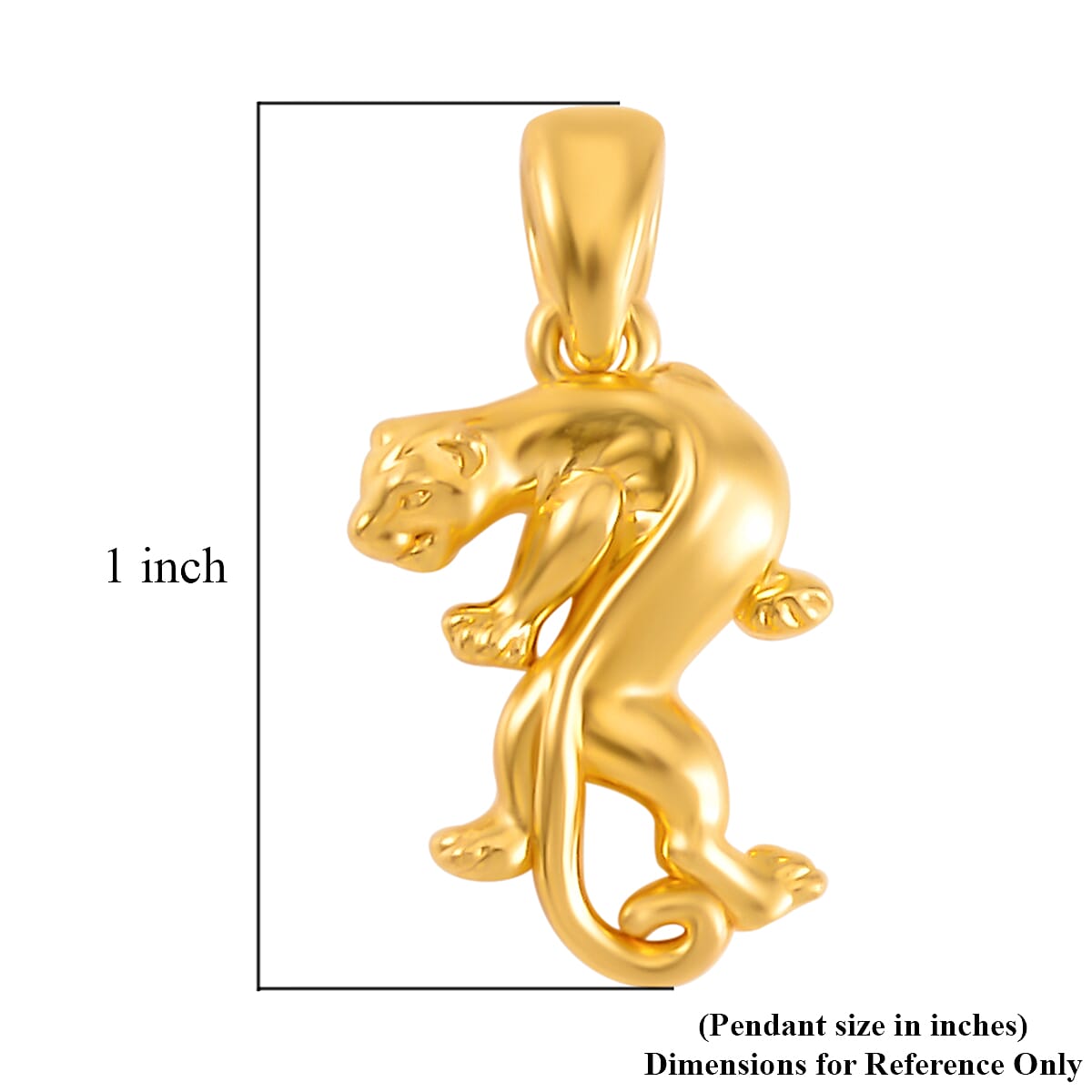 Electroform Leopard Pendant in 24K Yellow Gold 1.50 Grams