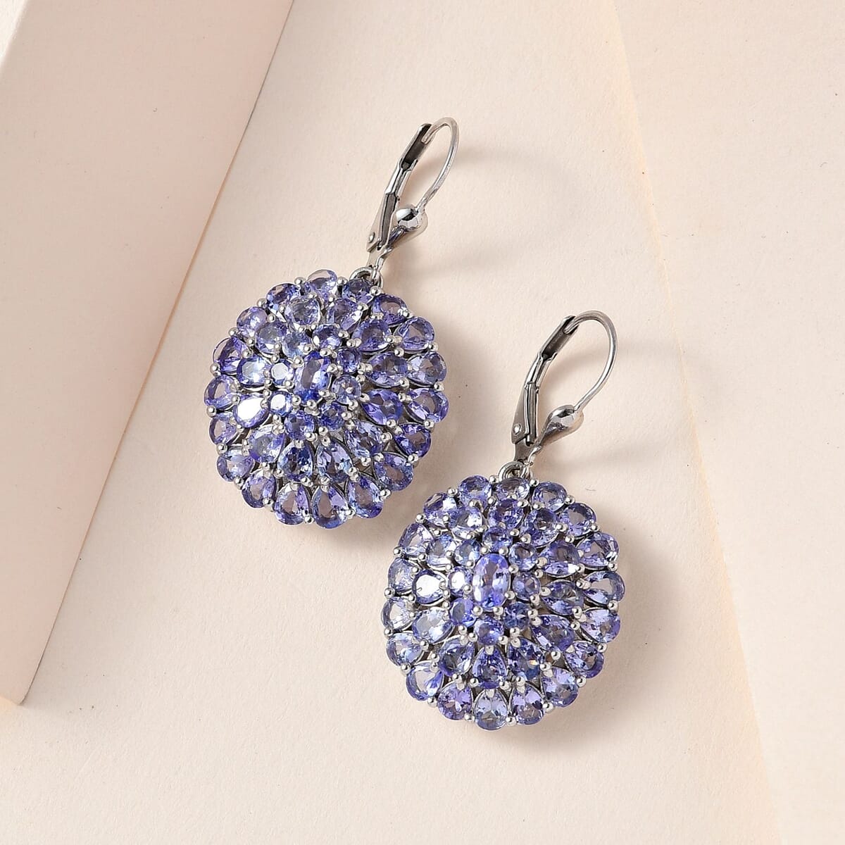 Tanzanite Floral Spray Earrings in Vermeil Yellow Gold Over Sterling Silver 9.00 ctw image number 1