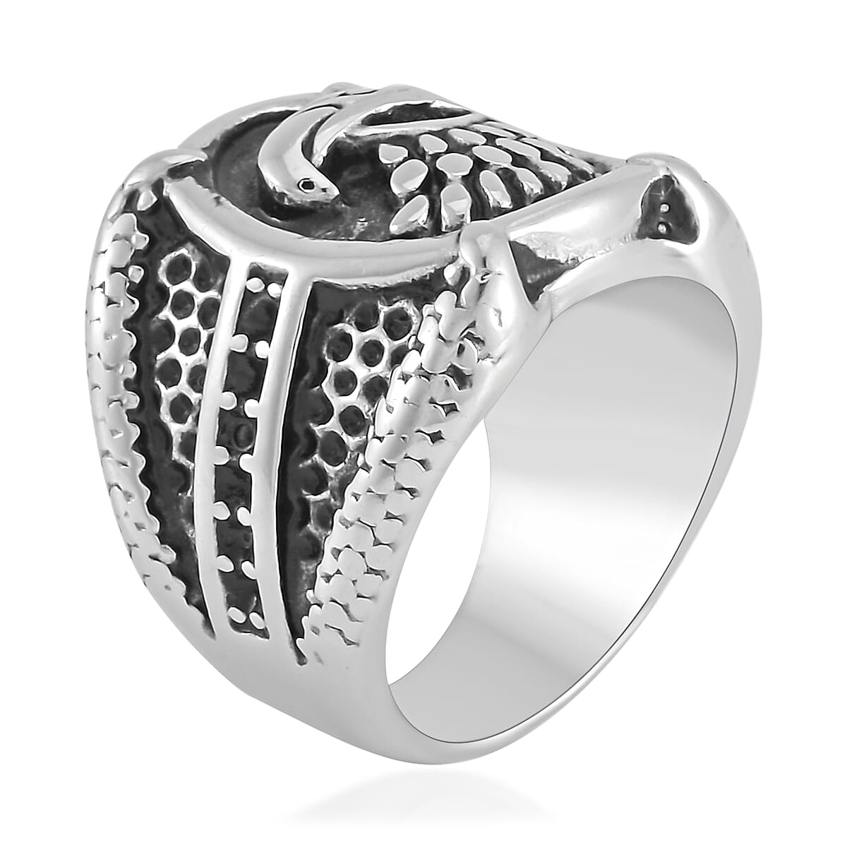 Eagle Men's Ring in Stainless Steel (Size 11.0) image number 3