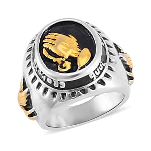 Fashionable Ring in ION Plated YG and Stainless Steel (Size 12.0)